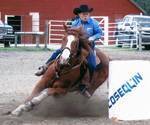Erin barrel racing.