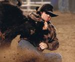 Thomas getting ready to throw his steer.